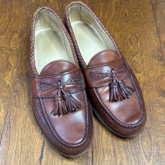 Allen Edmonds Maxfield Shoes Mens‎ Size 9.5 Brown Tassel Dress Loafers Made USA main image 16